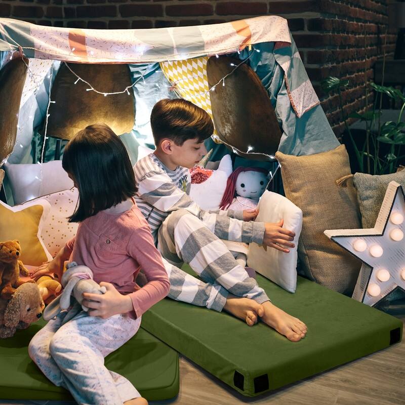 Memory Foam Camping Mattress,2.5in Portable Floor Mat for Sleeping Mat Roll Up Floor Mattress Foldable Backpacking