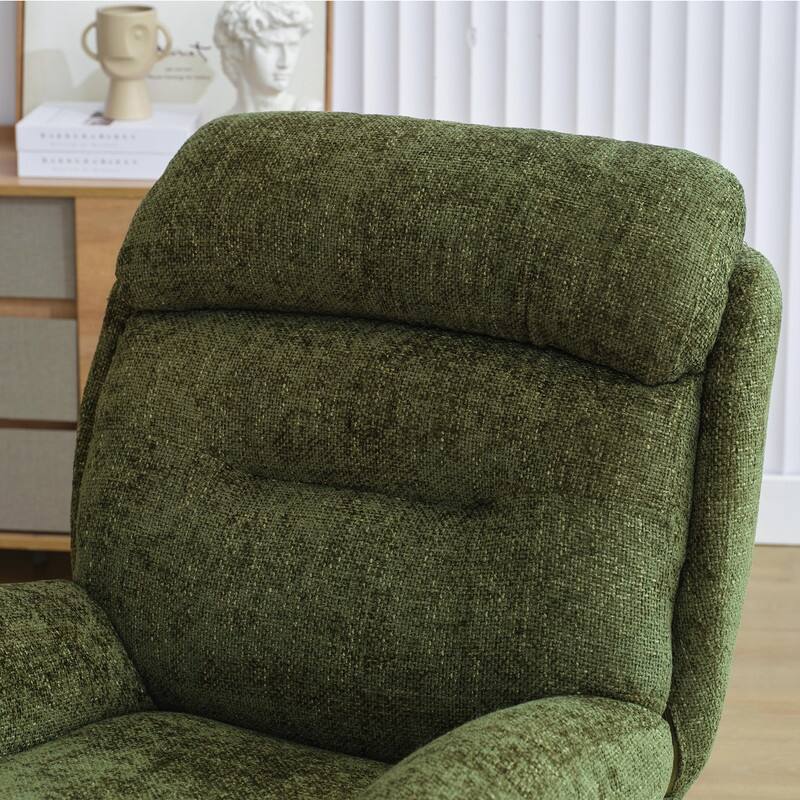 Swivel Accent Chair with Ottoman Rocker Chairs Ottoman Set Rocking Glider Lounge Reading Chair Footrest for Living Room Green
