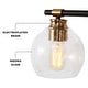 preview thumbnail 7 of 16, Iain Modern Black 3/4-Light Bathroom Vanity Lights Globe Seeded Glass Dimmable Wall Sconces