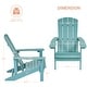 preview thumbnail 35 of 102, BONOSUKI Patio Adirondack Chair w/Cupholder,Weather Resistant-Set of 4