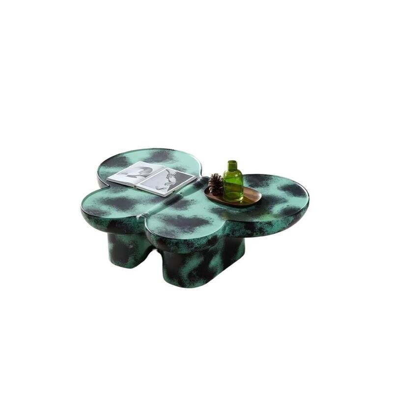 Butterfly-Shaped Coffee Table Sofa Side Table, Center Table Accent Table with Dynamic Flowing Design for Living Room