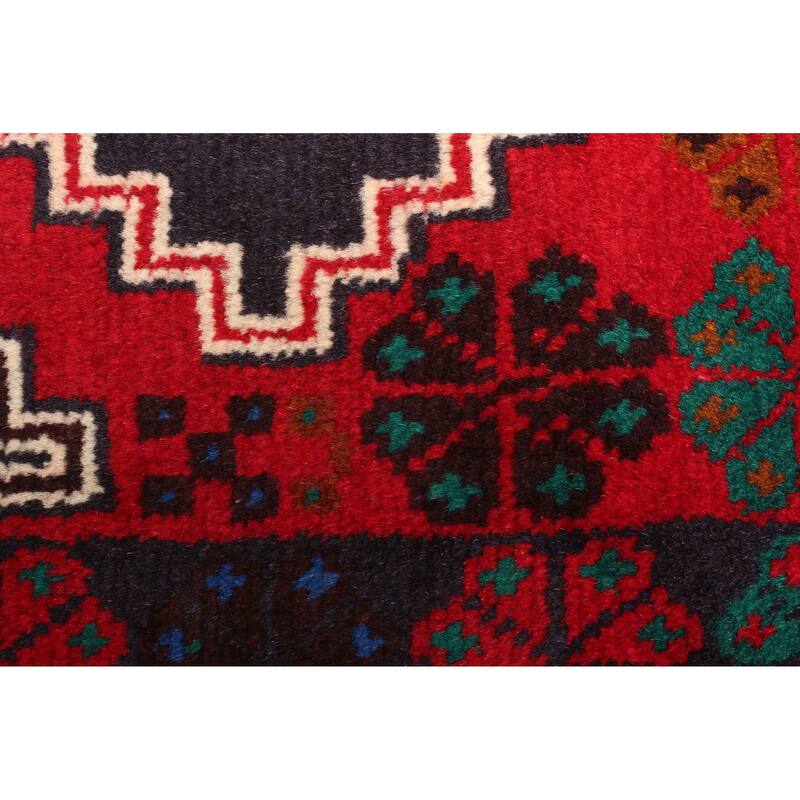 ECARPETGALLERY Hand-knotted Teimani Red Wool Rug - 2'9 x 5'1
