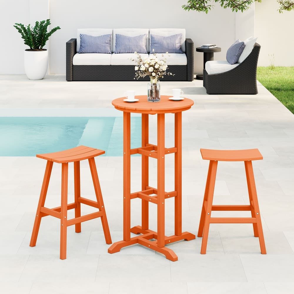 Laguna Hdpe All Weather Outdoor Patio Bistro Bar Set (3-Piece Set)