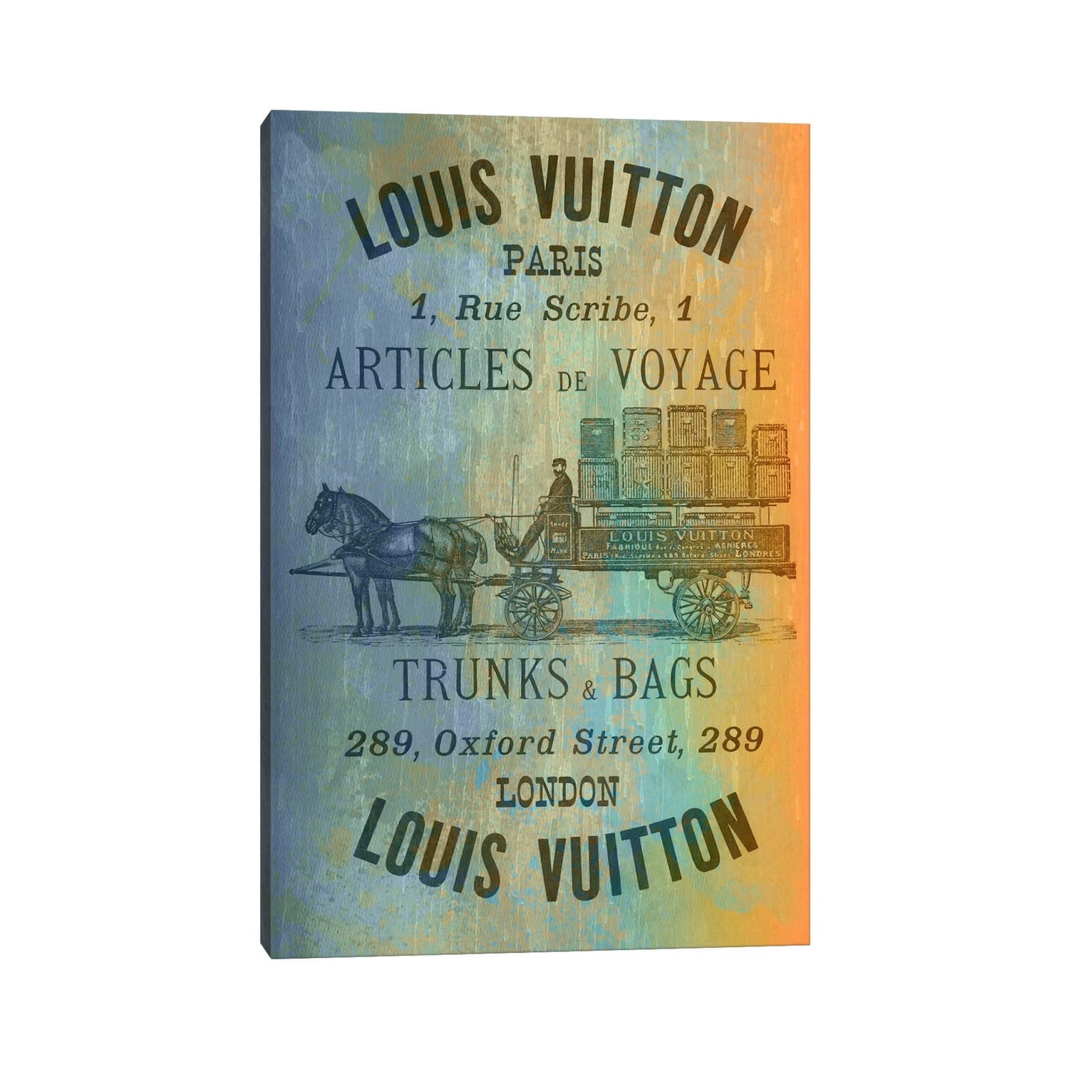iCanvas 5by5collective Vintage Louis Vuitton Sign IV Wrapped