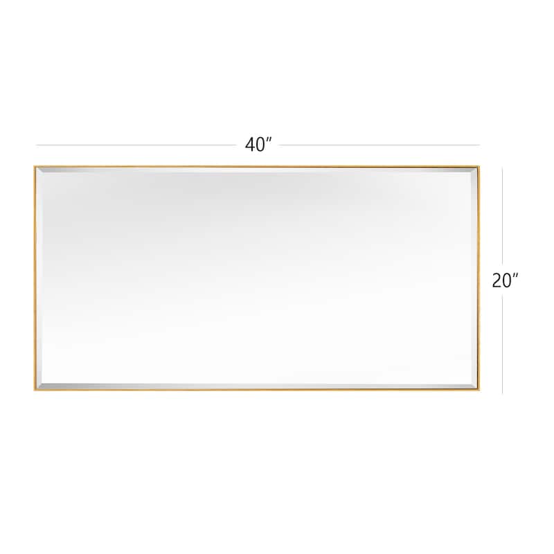 Rectangle Metal Framed Beveled Edge Bathroom Vanity Mirror