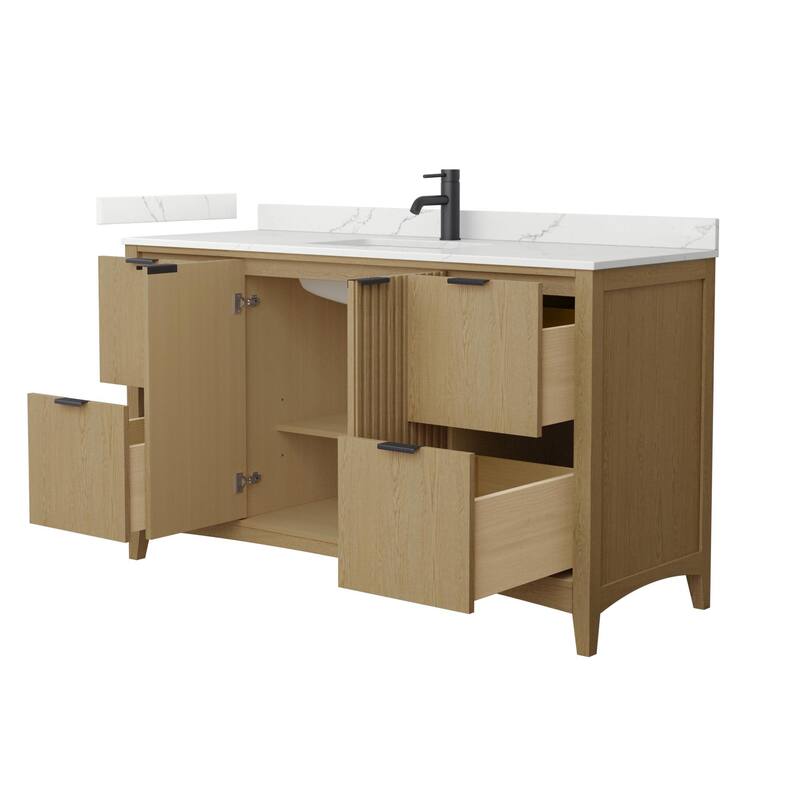 Wyndham Collection WCF9191-60S-QTZ-UNSMXX Palmilla 60" Free Standing