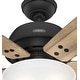 preview thumbnail 8 of 9, Hunter 60" Reveille Ceiling Fan with LED Light Kit and Pull Chain, Rustic, Transitional