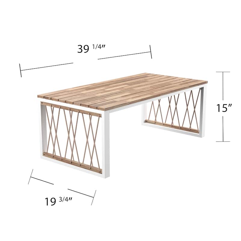 SEI Furniture Wiota All-Weather Natural Acacia Modern Dining Set (Set of 4)