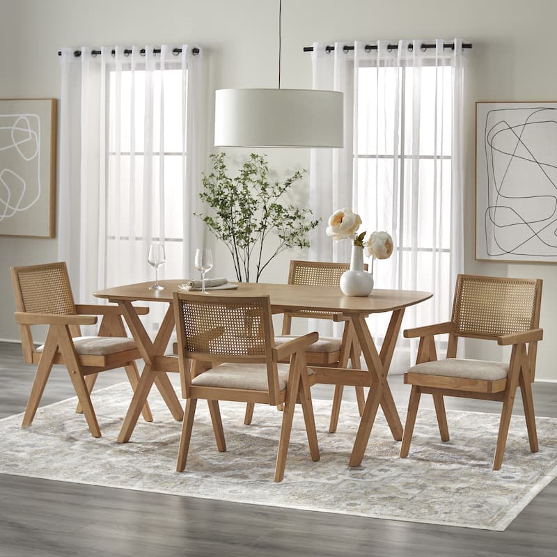 Lifestorey Baywood Solid Wood Dining Armchair (Set of 2)