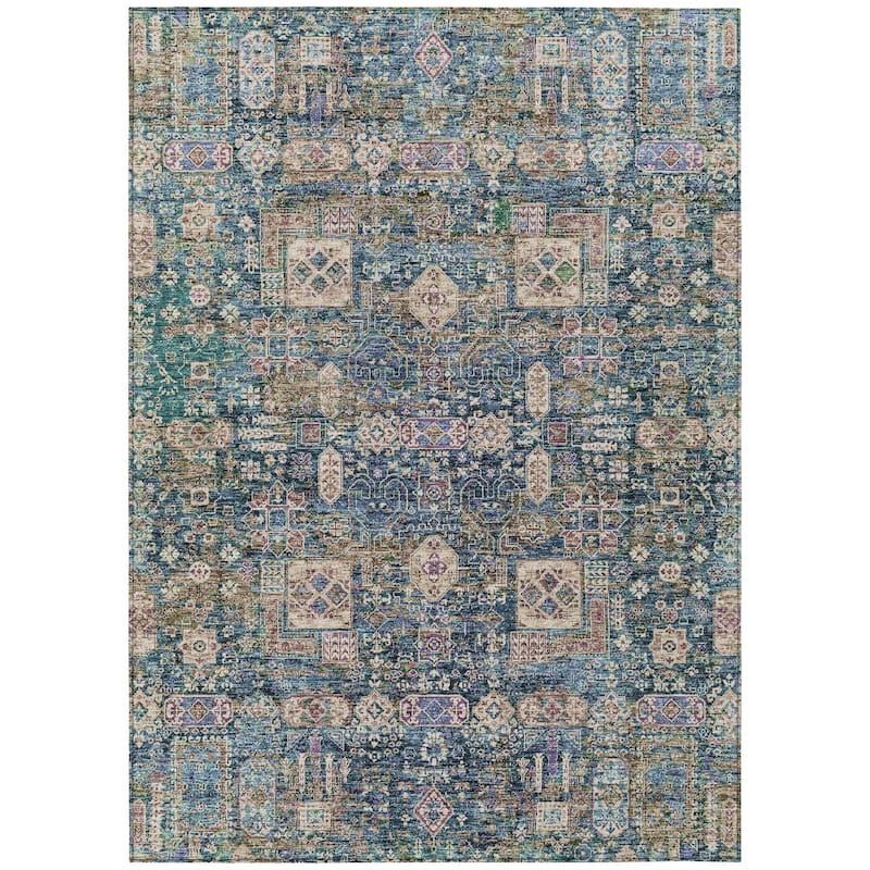 Machine Washable Indoor/ Outdoor Chantille Traditional Vintage Rug
