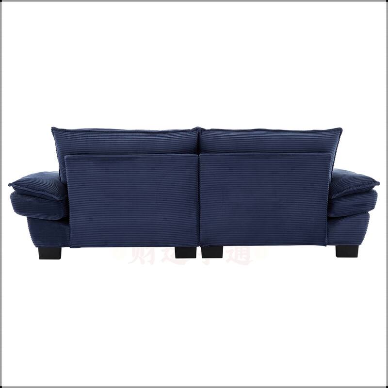 Corduroy Sofa Sleeper with Pillows