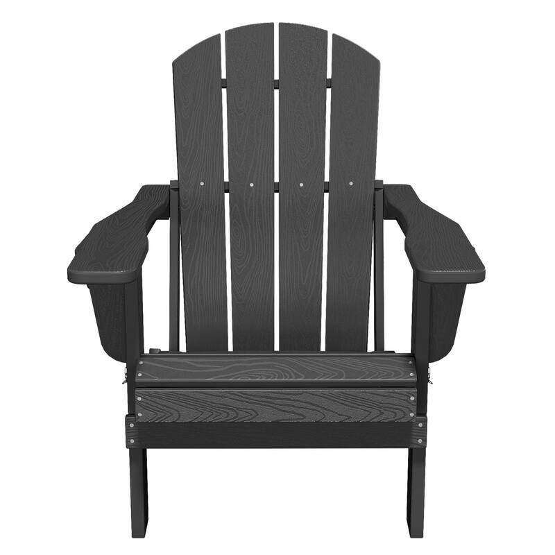 Foldable HDPE Adirondack Chair with Dual Cup Holders