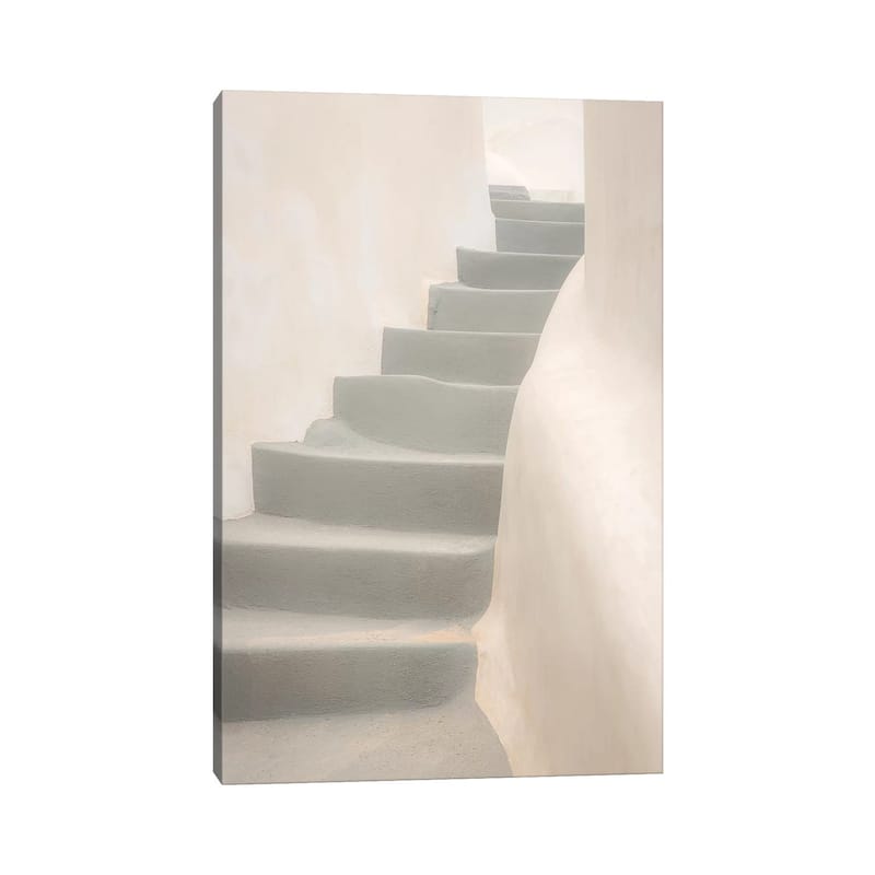 iCanvas "Europe, Greece, Santorini, Thira. White Stairway And Walls." by Jaynes Gallery Canvas Print