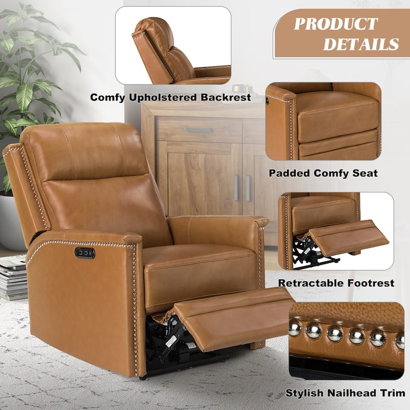 Salvador Transitional Electric Recliner set of 2 with Special Arms by HULALA HOME