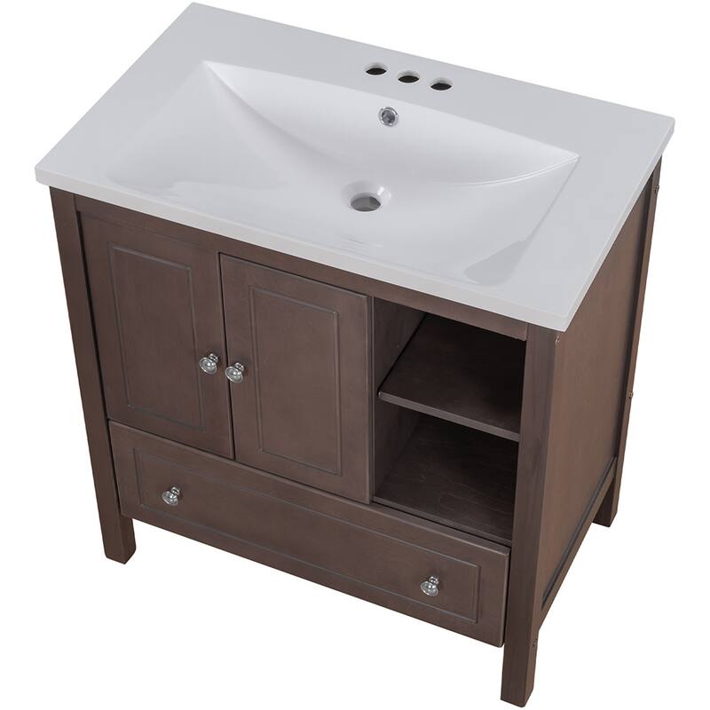 30" Bathroom Vanity with Sink Storage Cabinet and Drawers