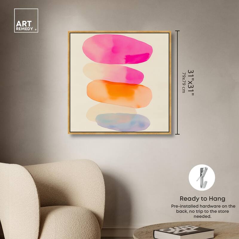 Pebble Palette Canvas by Art Remedy
