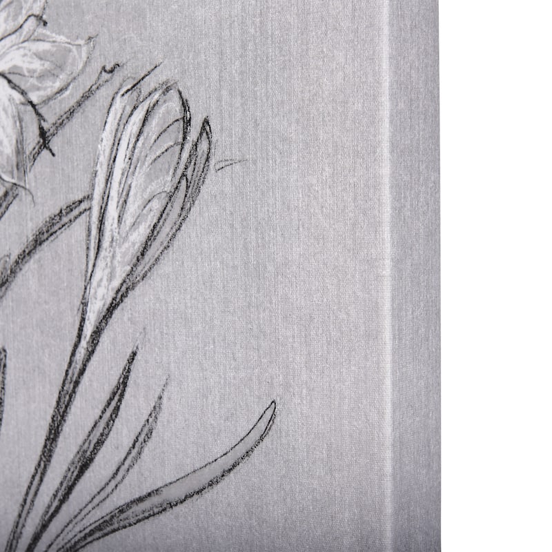 Botanical Sketches V (Grey) (21 x 35) Canvas Art Print