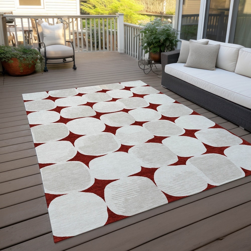Machine Washable Indoor/ Outdoor Chantille Modern Puffy Rug