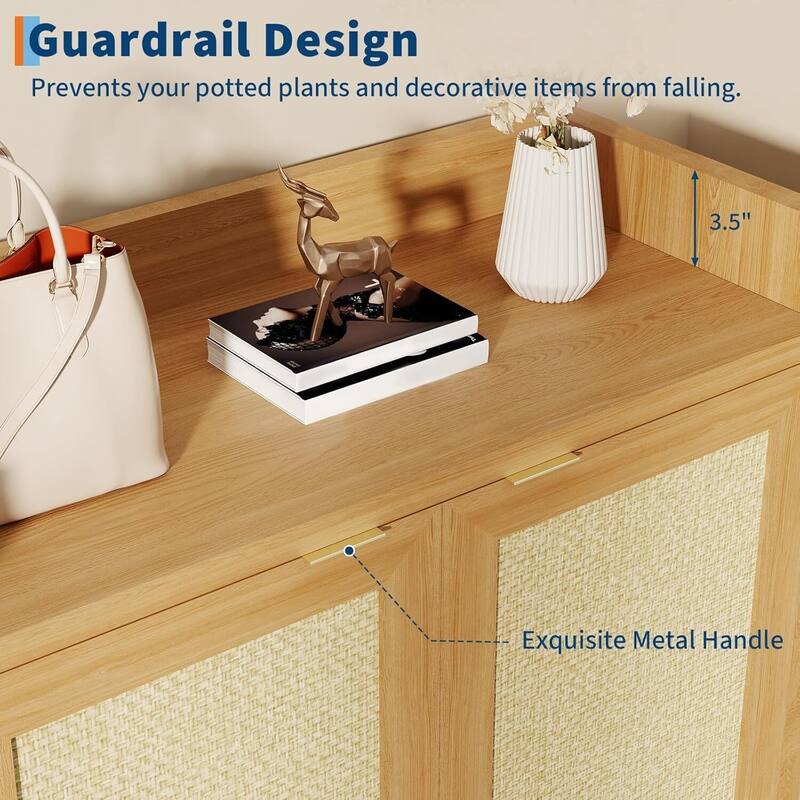 Multifunctional 7 Tier Tall Arched Shoe Storage Cabinet for Entryway, Hallway Living Room