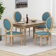 preview thumbnail 7 of 132, Phinnaeus French Country Dining Chairs (Set of 4) by Christopher Knight Home Dark Teal + Natural