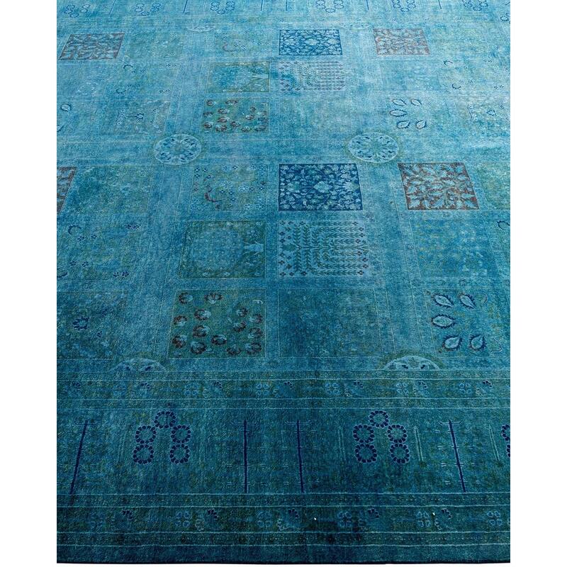Fine Vibrance One-of-a-Kind Hand-Knotted Area Rug - Blue, 8' 1" x 8' 3" - 8' 1" x 8' 3"