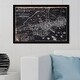 preview thumbnail 10 of 19, Oliver Gal 'Town of Boston Map 1722' Maps and Flags Framed Wall Art Prints US Cities Maps - Black, White 30 x 20 - Black