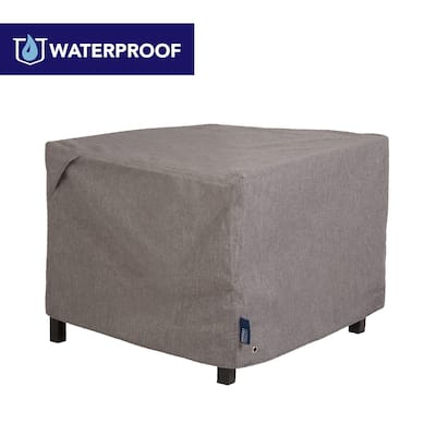 Modern Leisure Garrison Waterproof Patio Firepit Table Cover (42 W x 42 D x 22 H) Heather Gray, Model