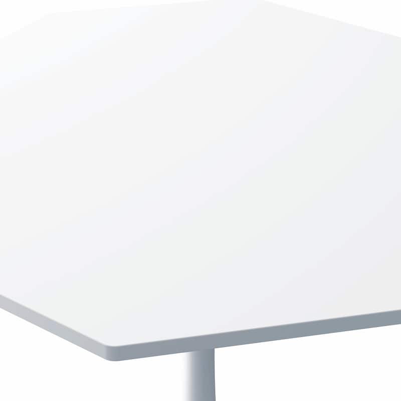 Sleek Octagonal Coffee Table with Printed Marble Top