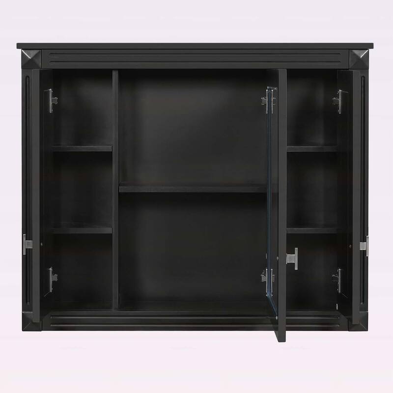 Bathroom Wall Cabinet with Mirror,Wall Mounted Medicine Cabinet with 4 Shelves,Mirrored Door Over Toilet Storage