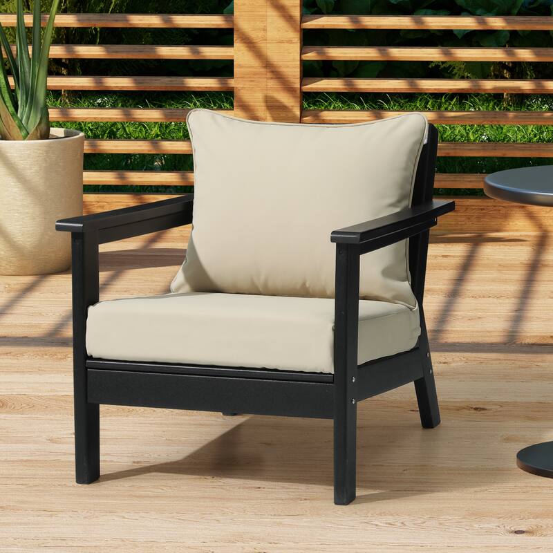Polytrends Fading Free All Weather Poly Outdoor Deep Seating Cushion Set - Water Repellent