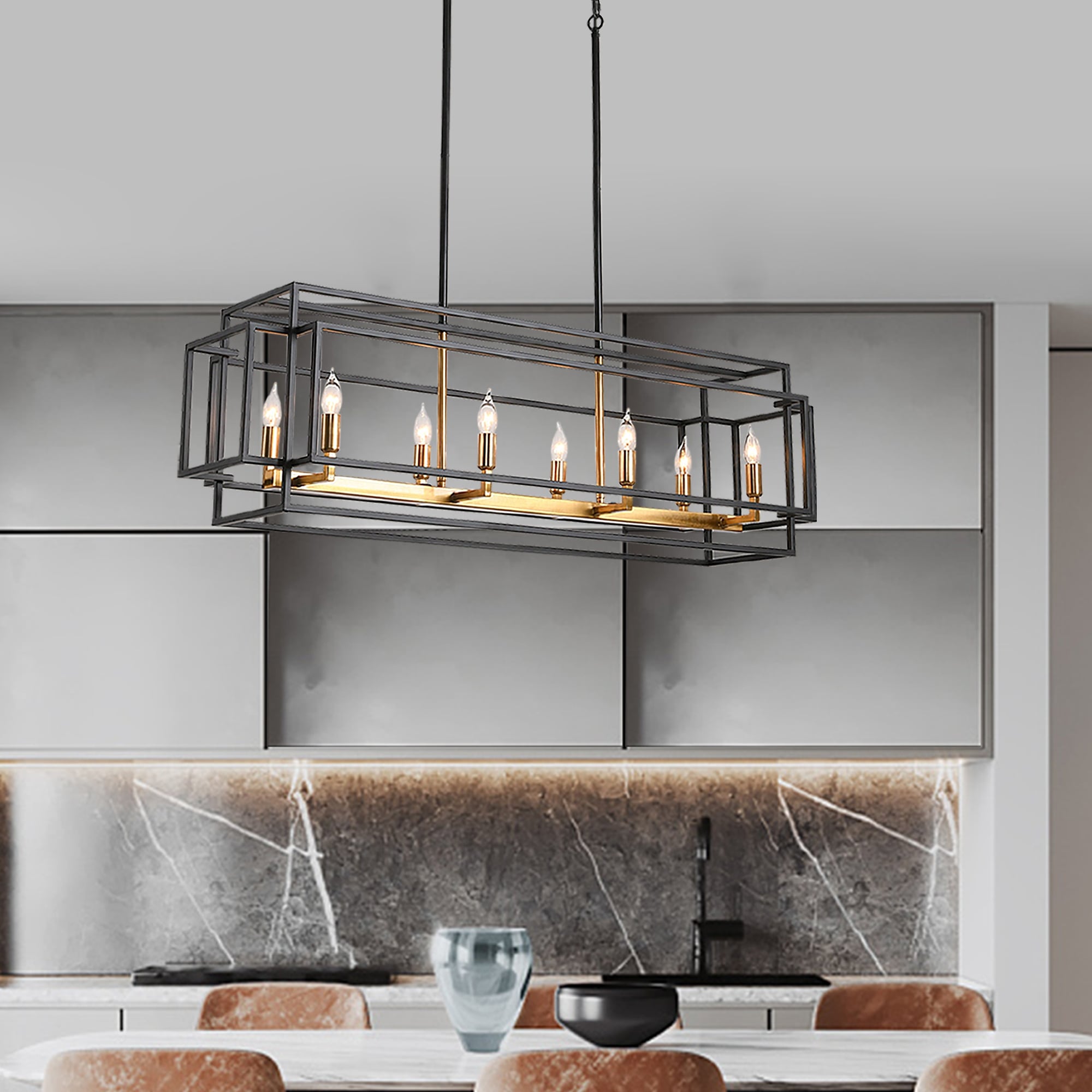 8 light kitchen island pendant top
