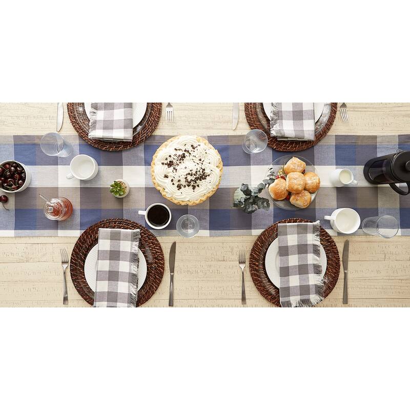 DII Tri Color Check Table Runner