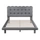 preview thumbnail 17 of 20, Marshmallow Shaped Button-Tufted Headboard LED Platform Bed
