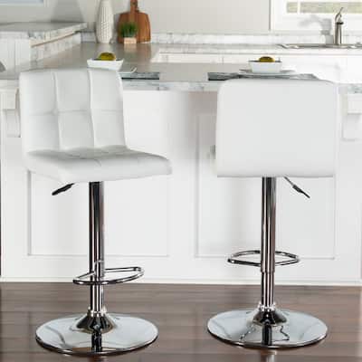 Roxie Faux Leather Adjustable Height Bar Stool