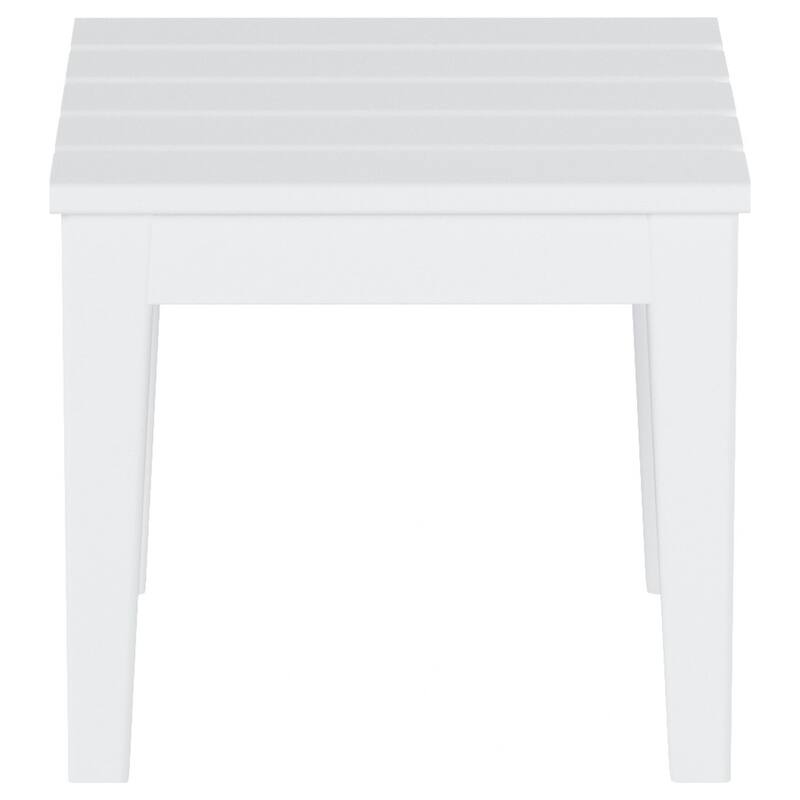 Shoreside HDPE Eco-Friendly All Weather Square Modern 18" Side Table
