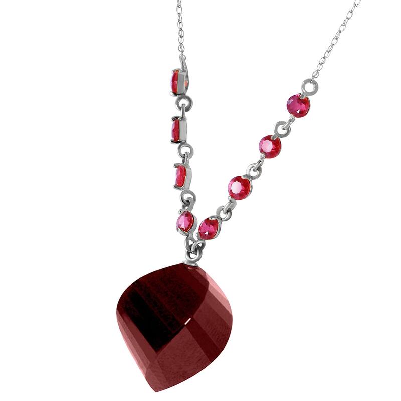 16.25 Carat 14K Solid Gold Burn Bridges Ruby Natural Gemstone Necklace