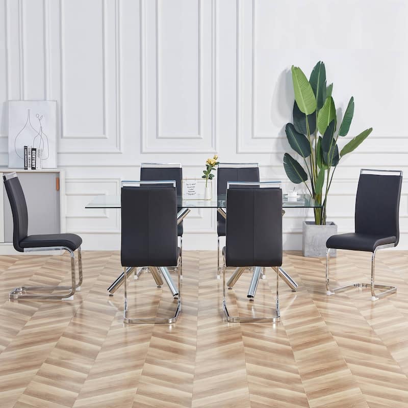 Modern Dining Chairs Set Of 4 - Black
