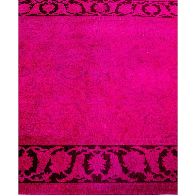 Overdyed One-of-a-Kind Hand-Knotted Area Rug - Pink - 4' 0" x 6' 4"