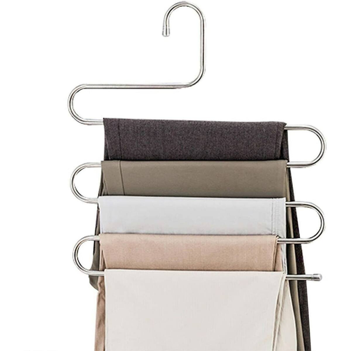 5Layer SShape Hanger for Pants and Scarves Closet Space Saver On