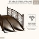 preview thumbnail 13 of 14, Outsunny 7' Metal Arch Garden Bridge with Safety Siderails, Decorative Arc Footbridge with Delicate Scrollwork "S" Motifs