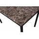 preview thumbnail 3 of 12, Roundhill Furniture Noyes Metal Dining Table with Laminated Faux Marble Top