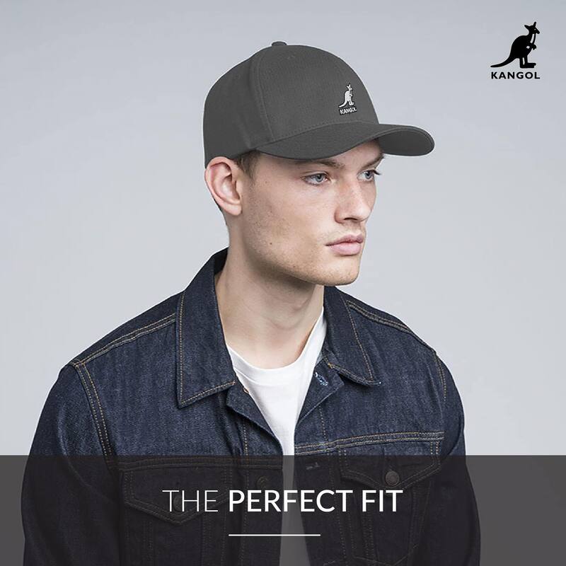Kangol Unisex Wool Flexfit Comfortable Baseball Cap, Black, Size Small/Medium