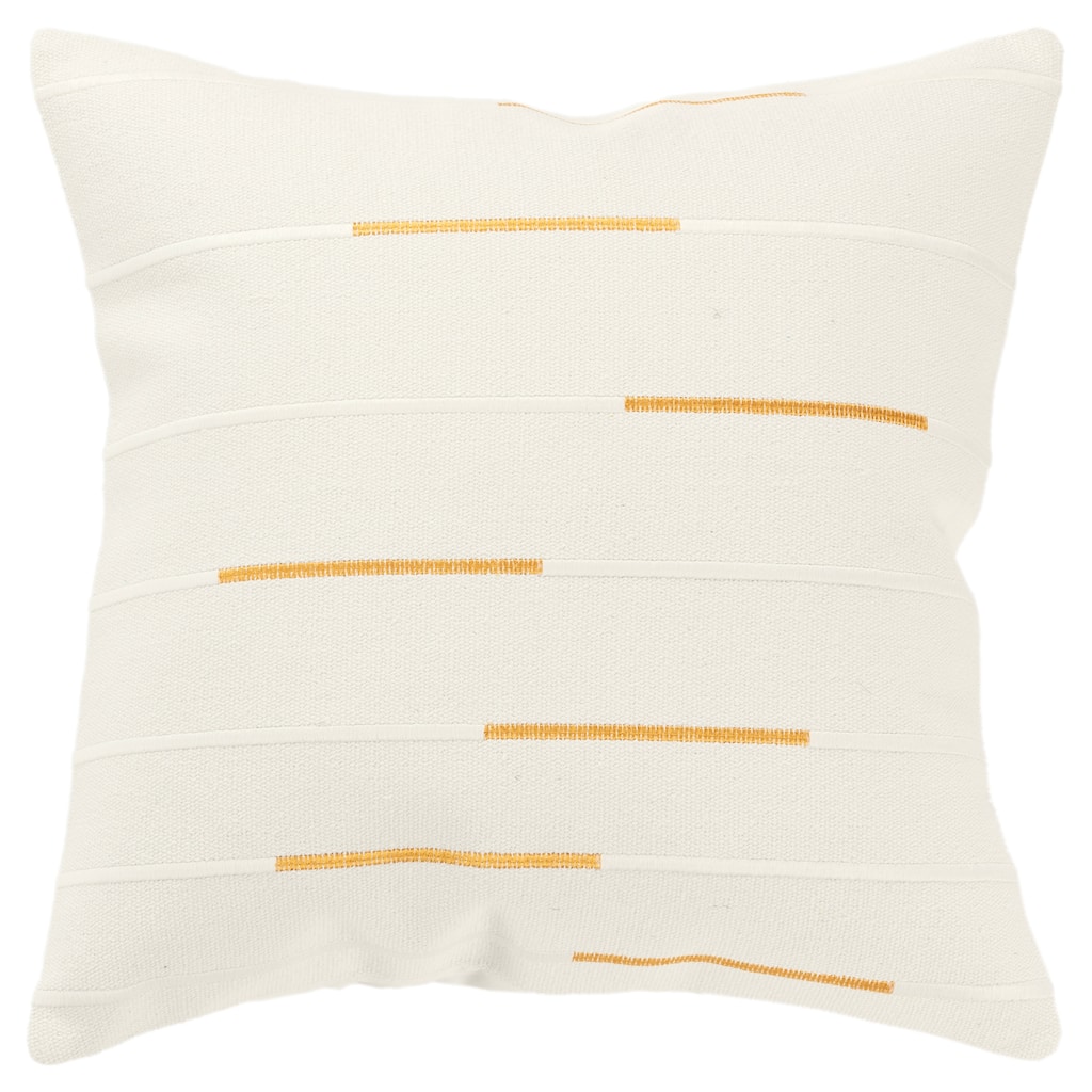 Rizzy Home Transitional Ivory Decorative Pillow Cover 20" x 20"