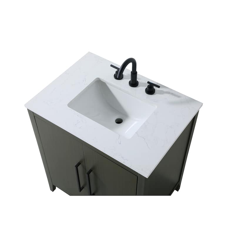 Elegant Lighting VF29330 Millie 30" Free Standing Single Basin Vanity