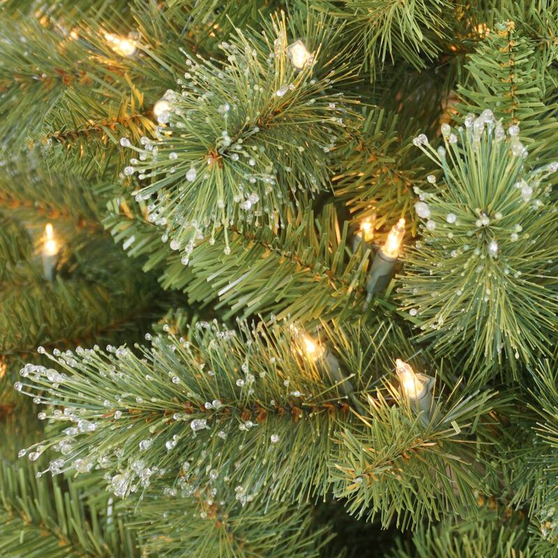 7.5' Pre-lit Light Green PVC/Hardneedle Tree