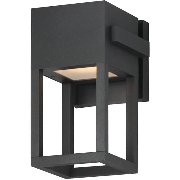 slide 2 of 4, Maxim 40671 Strand VX 10" Tall LED Outdoor Wall Sconce Black