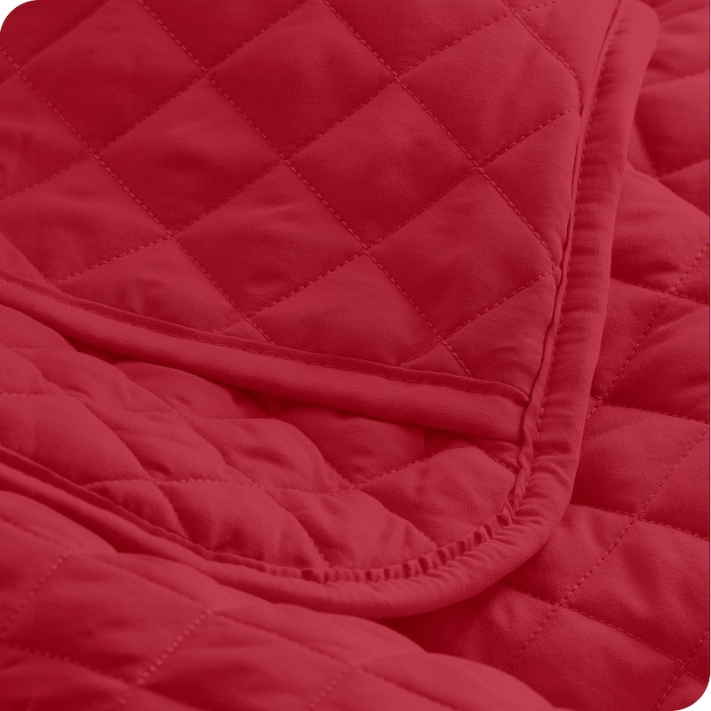 Bare Home Diamond Stitched Lightweight Microfiber Coverlet Set