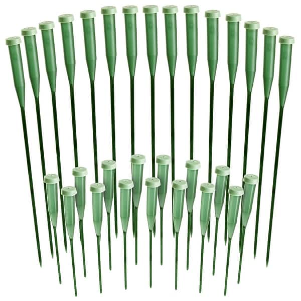slide 2 of 9, 30 Pack Stem Water Tubes for Flowers with Caps, Extendable Vials for Floral Arrangements, Florist Supplies, 6 and 12 Inches