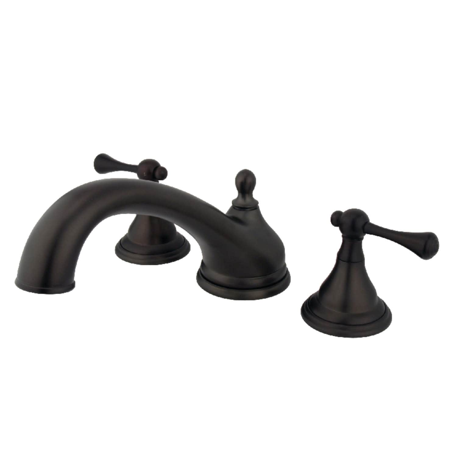 Kingston Brass Vintage Deck Mounted Roman Tub Filler with Lever