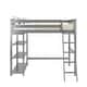 preview thumbnail 5 of 10, Now Furniture Solid Wood Twin High Loft Bed with Bookcase